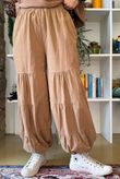 Basso Baby Cord Tiered Cuff Pant Camel